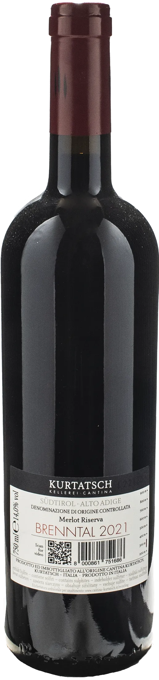 Kurtatsch Merlot Riserva Brenntal 2021 - Image 2