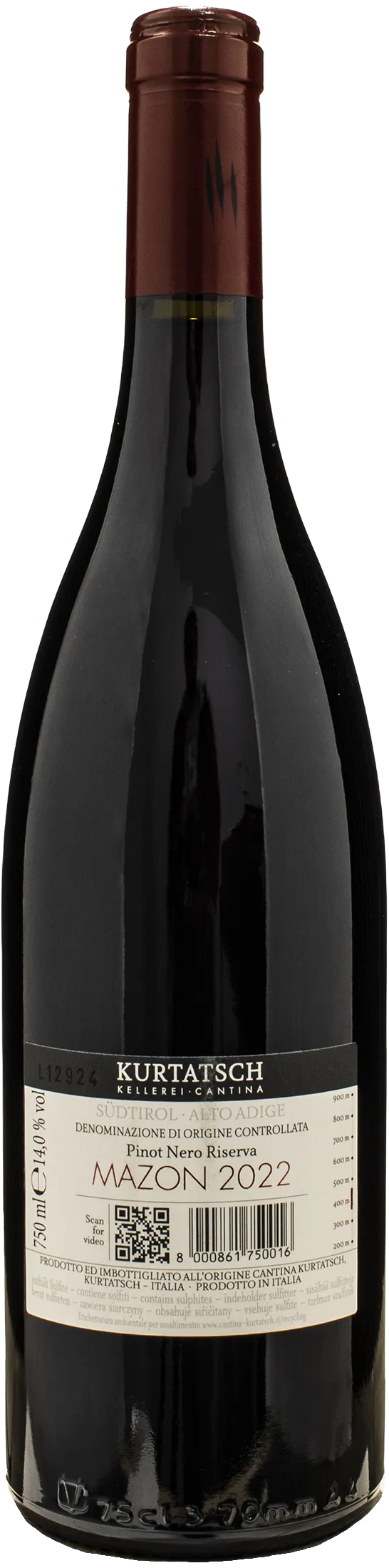 Kurtatsch Pinot Nero Riserva Mazon 2022 - Image 2