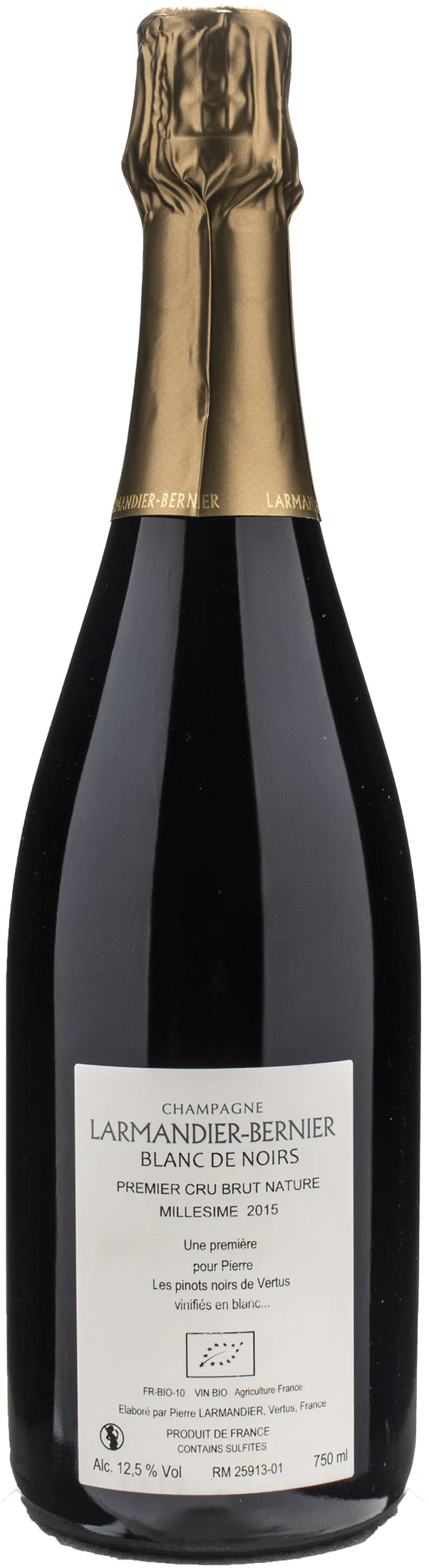 Larmandier Bernier Champagne 1er Cru Blanc de Noir Brut Nature 2015 - Image 2
