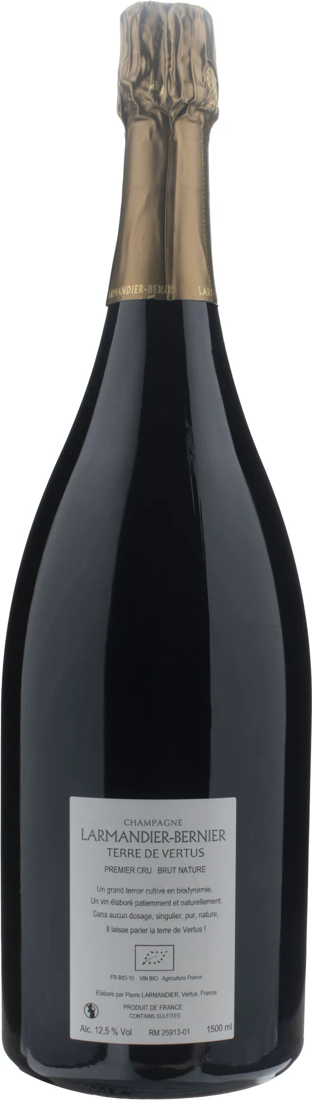 Larmandier Bernier Champagne 1er cru Terre de Vertus Brut Nature Magnum 2015 - Image 2