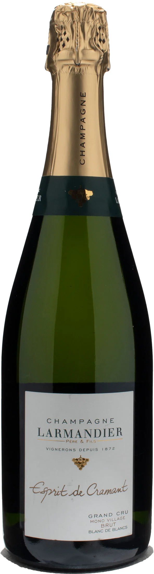 Larmandier Pere et Fils Champagne Grand Cru Blanc de Blancs Espirit de Cramant Mono Village Brut
