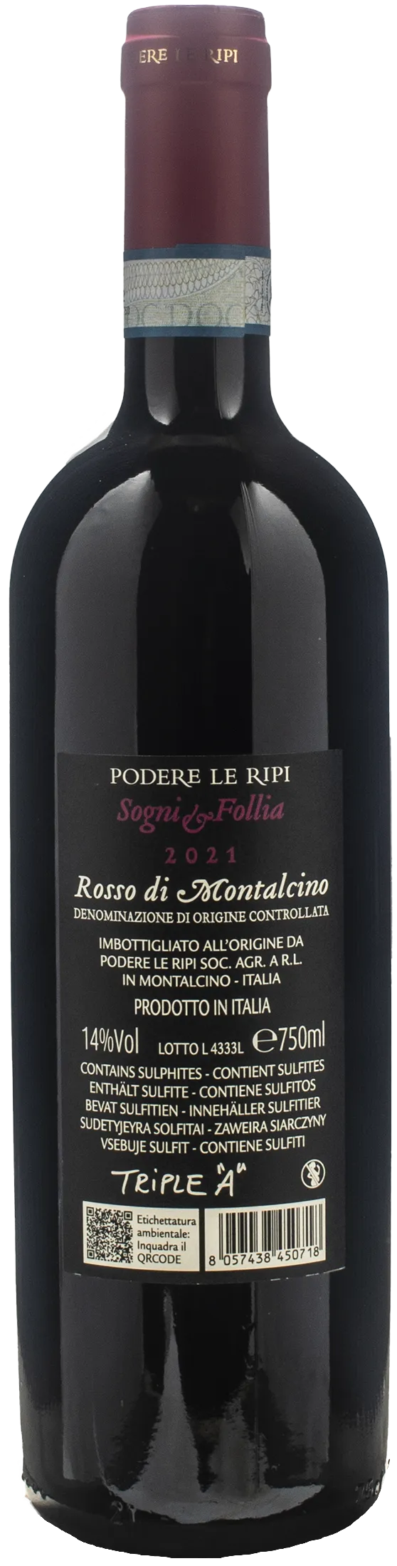 Le Ripi Rosso di Montalcino Sogni e Follia 2021 - Image 2