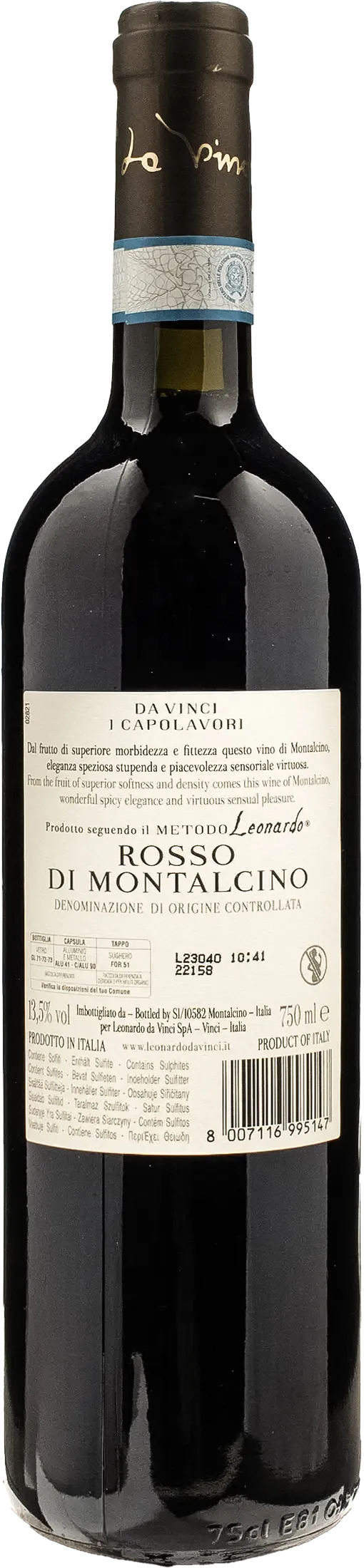 Leonardo da Vinci Capolavori Rosso di Montalcino Gli Angeli 2021 - Image 2