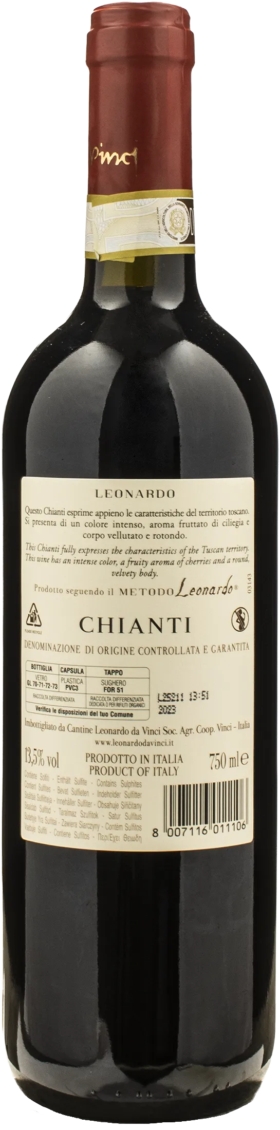Leonardo da Vinci Vitruviano Chianti 2023 - Image 2