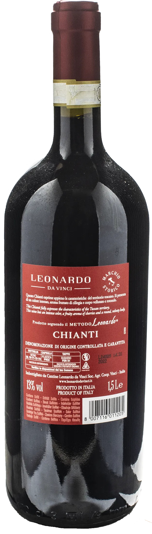 Leonardo da Vinci Vitruviano Chianti Magnum 2022 - Image 2