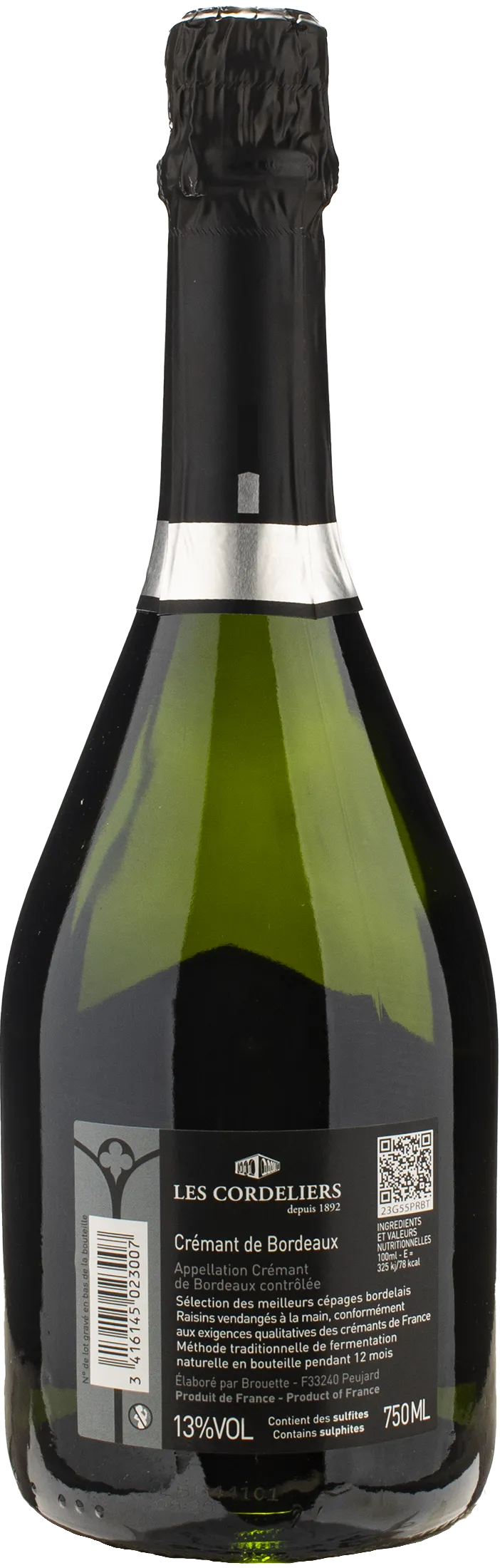 Les Cordeliers Cremant de Bordeaux Brut Prestige - Image 2