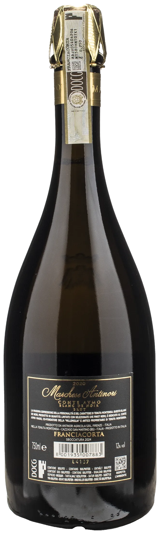 Marchese Antinori Tenuta Montenisa Franciacorta Blanc de Noir Conte Aymo 2020 - Image 2