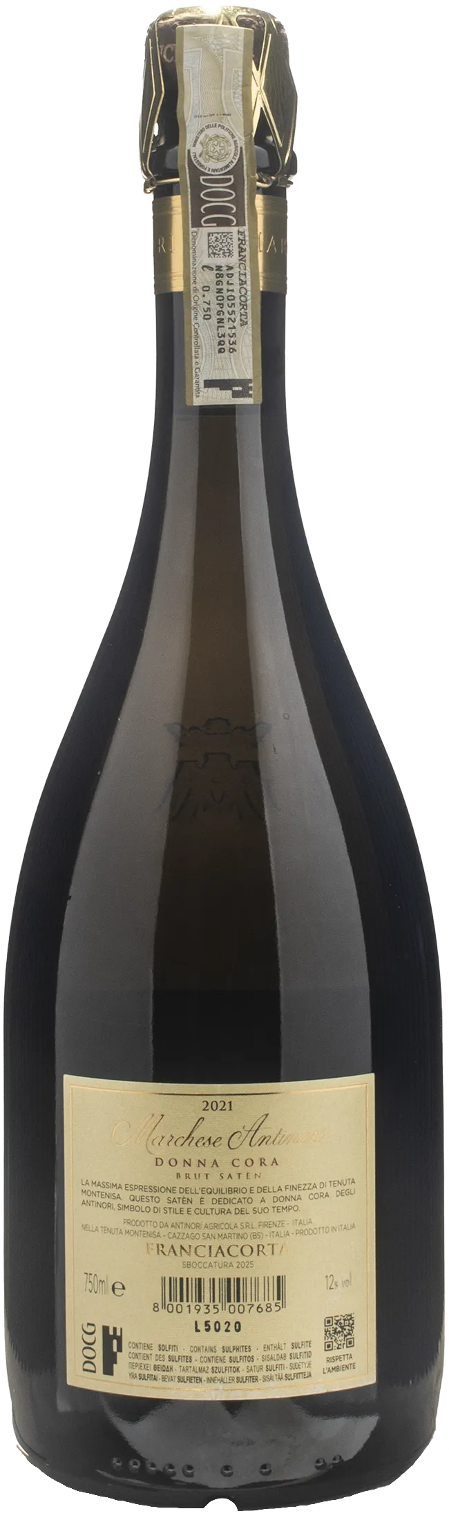Marchese Antinori Tenuta Montenisa Franciacorta Brut Saten Donna Cora 2021 - Image 2