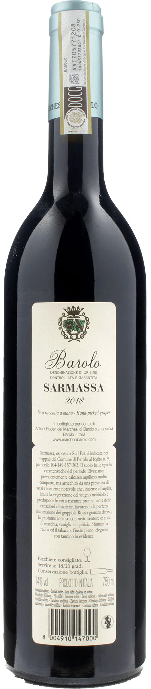 Marchesi di Barolo Barolo Sarmassa 2018 - Image 2