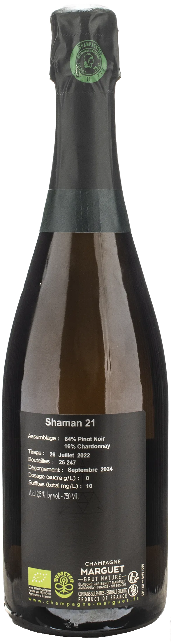Marguet Champagne Grand Cru Shaman 21 Brut Nature - Image 2