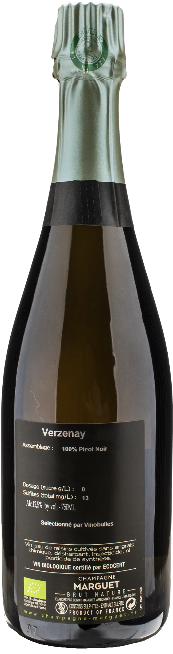 Marguet Champagne Grand Cru Verzenay Brut Nature 2019 - Image 2