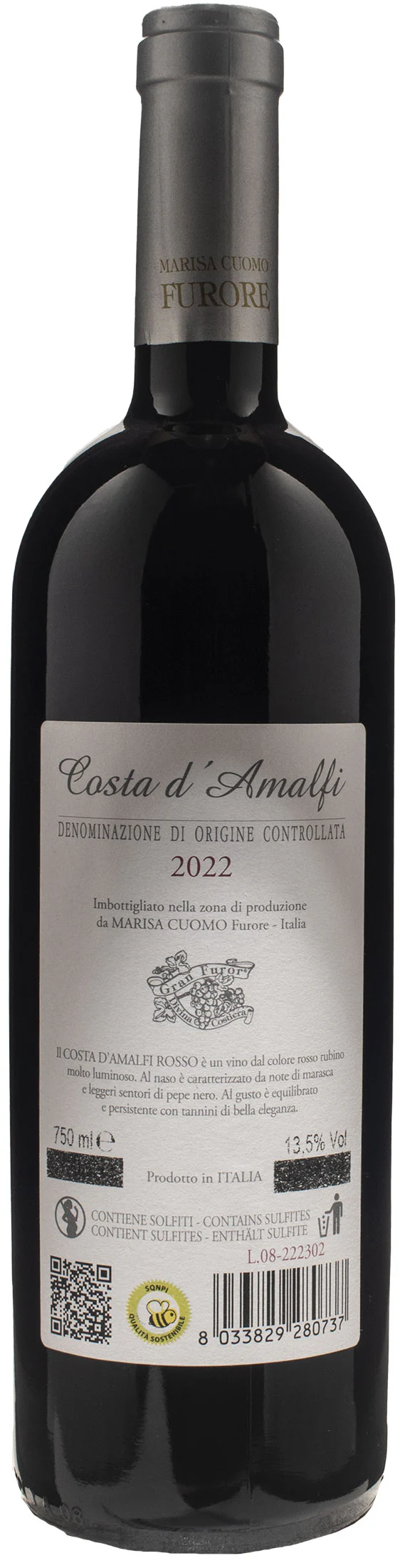 Marisa Cuomo Costa d'Amalfi Rosso 2022 - Image 2