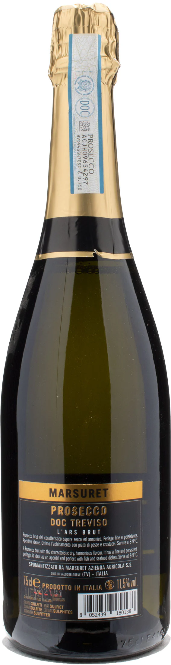 Marsuret Prosecco Treviso L'Ars Brut - Image 2