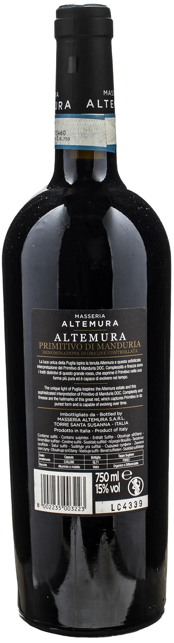 Masseria Altemura Primitivo Di Manduria Altemura 2022 - Image 2