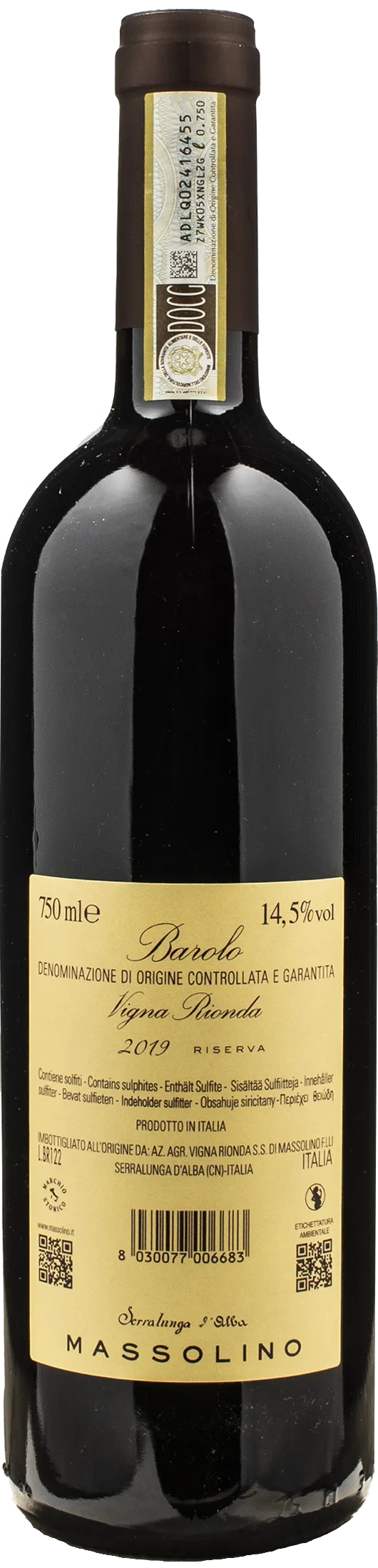 Massolino Barolo Serralunga d'Alba Vigna Rionda Riserva 2019 - Image 2