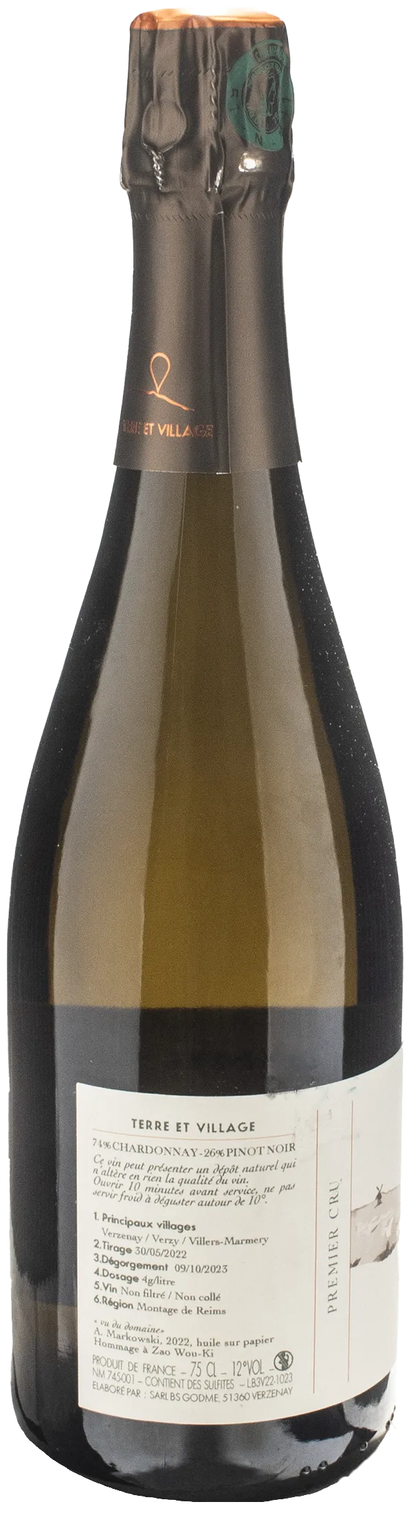 Matthieu Godme Guillaume Champagne 1er Cru V.V.V. Extra Brut - Image 2