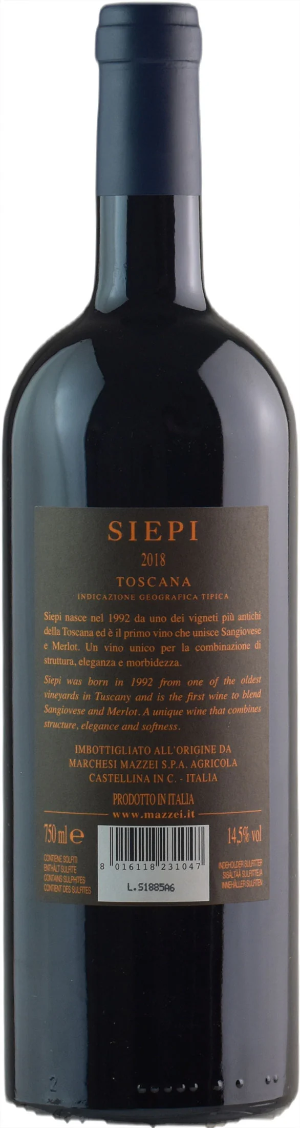 Mazzei Castello di Fonterutoli Siepi 2018 - Image 2