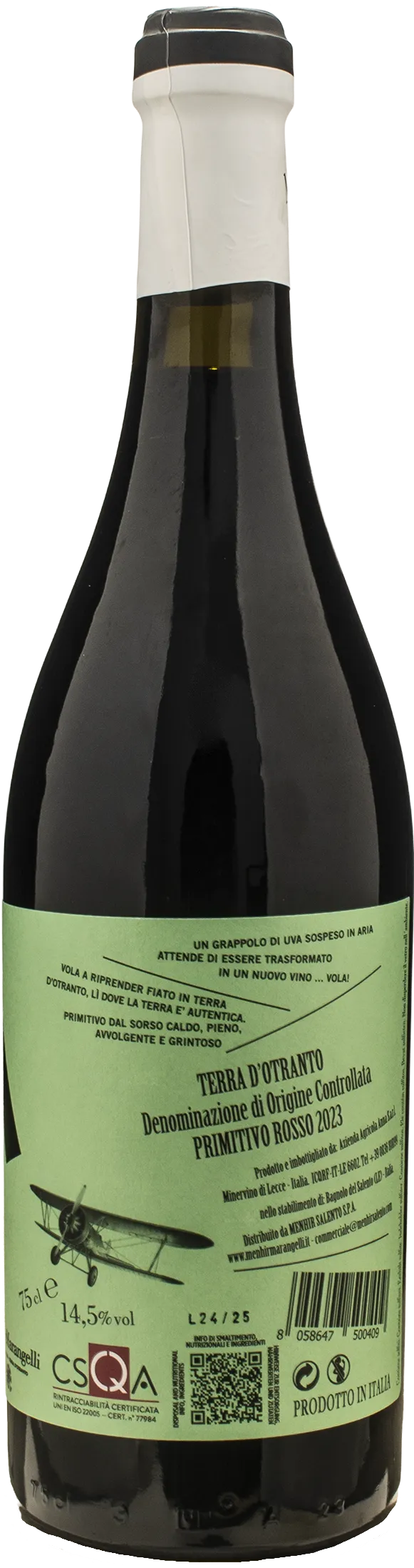 Menhir Primitivo Terra d'Otranto Vola 2023 - Image 2