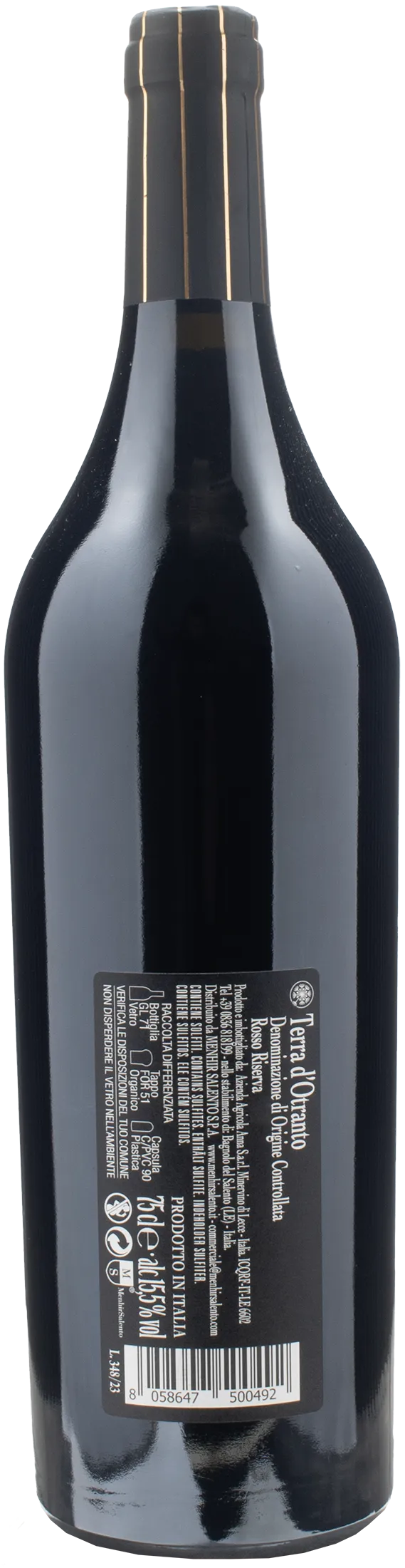 Menhir Vega Terra d'Otranto Rosso Riserva 2021 - Image 2