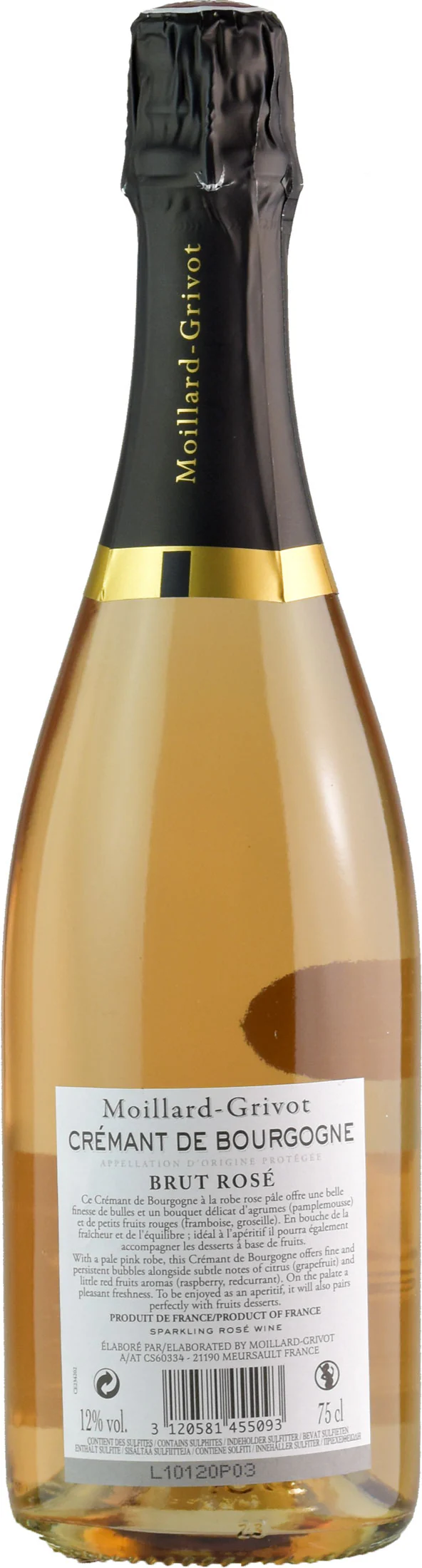 Moillard Grivot Cremant de Bourgogne Brut Rosè Millesime 2018 - Image 2