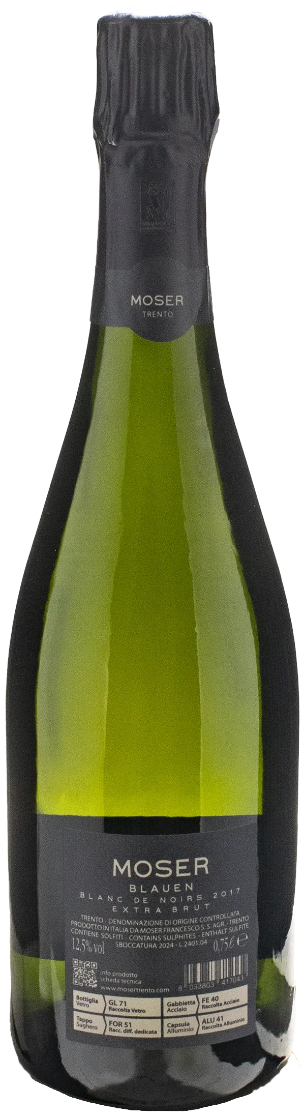 Moser Trento Blanc de Noirs Blauen Extra Brut 2017 - Image 2