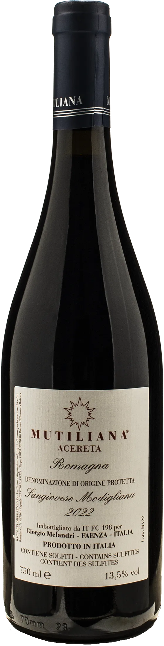 Mutiliana Romagna Sangiovese Modigliana Acereta 2022 - Image 2