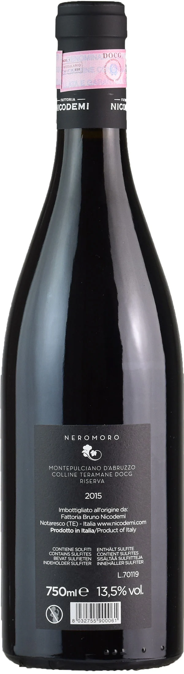 Nicodemi Montepulciano d'Abruzzo Neromoro Riserva 2015 - Image 2