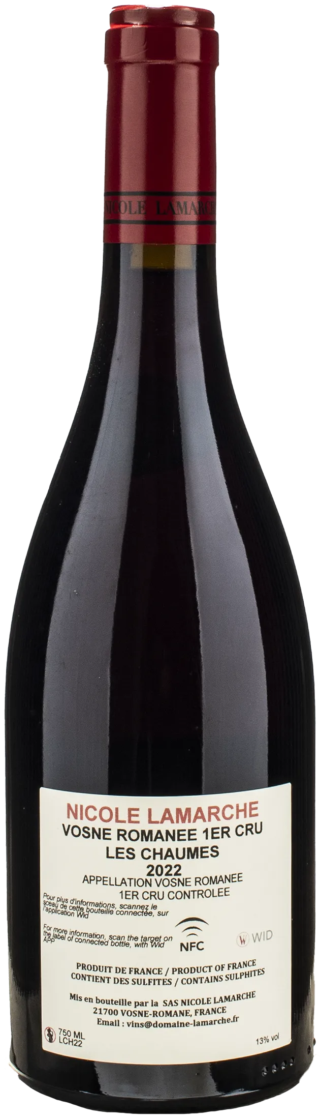 Nicole Lamarche Vosne Romanee 1er Cru Les Chaumes 2022 - Image 2