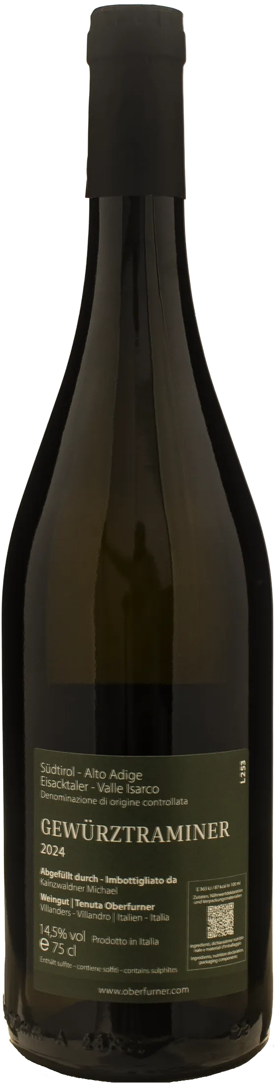 Oberfurner Alto Adige Vallo Isarco Gewurztraminer 2024 - Image 2