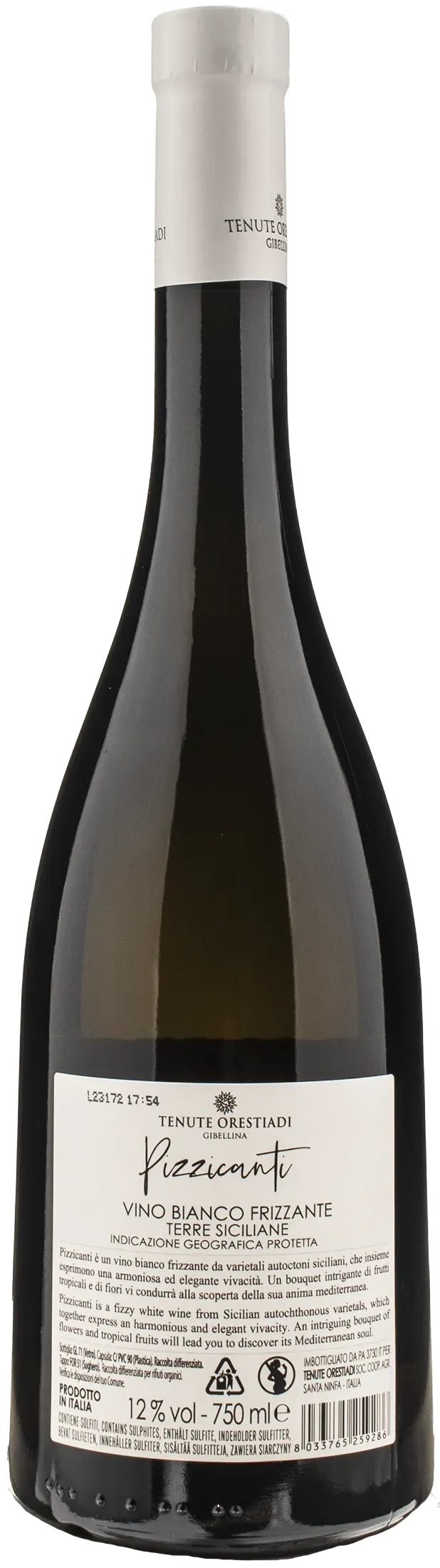 Orestiadi Pizzicanti Bianco Frizzante 2022 - Image 2