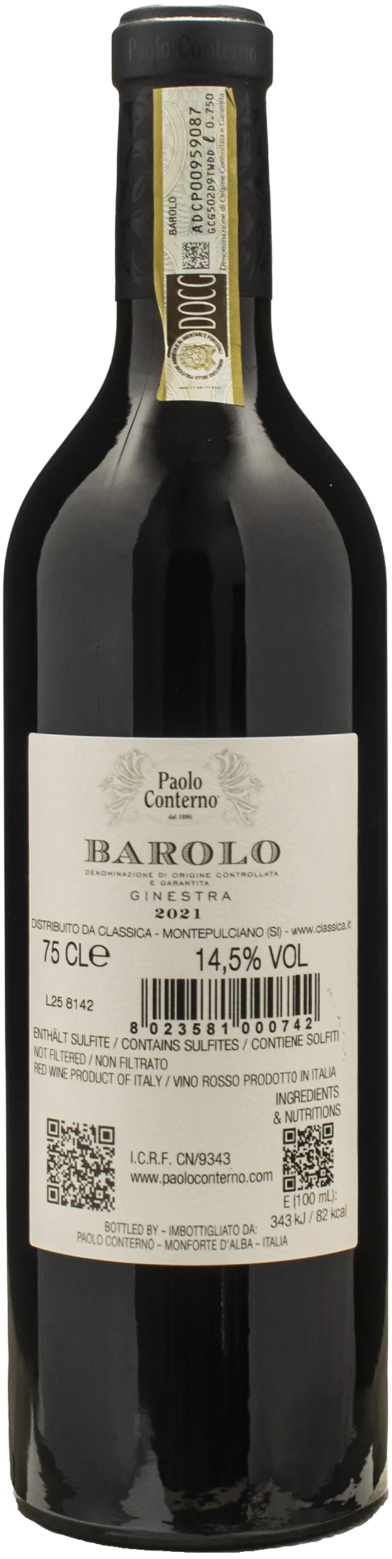 Paolo Conterno Barolo Ginestra 2021 - Image 2