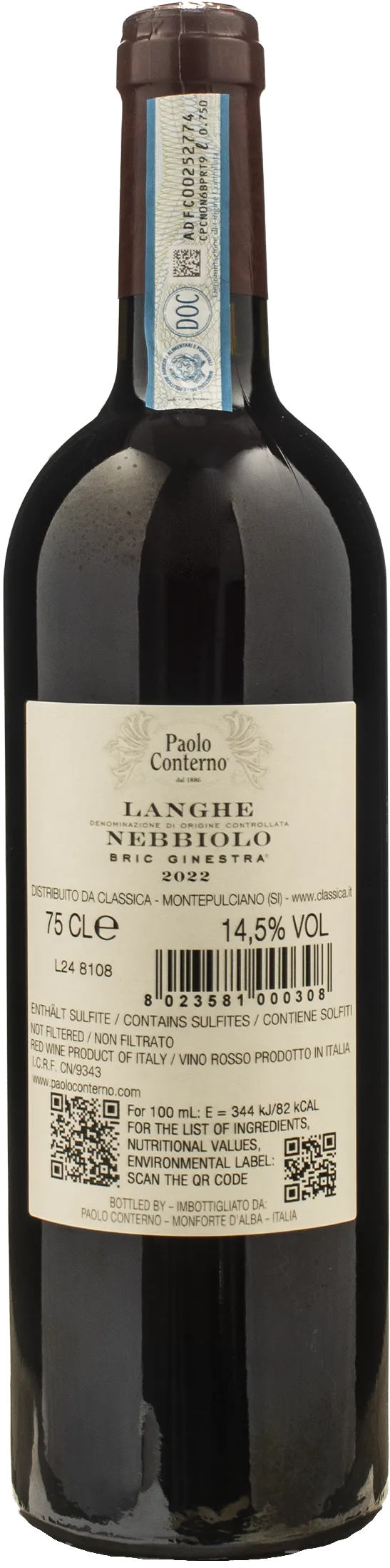 Paolo Conterno Langhe Nebbiolo Bric Ginestra 2022 - Image 2