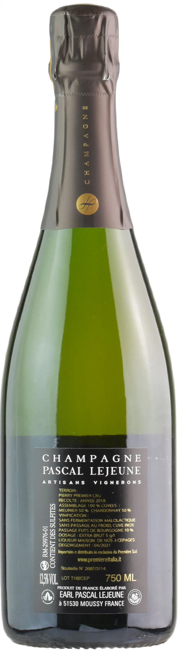 Pascal Lejeune Champagne 1er Cru Cuvee Litote Extra Brut 2 Cepages - Image 2