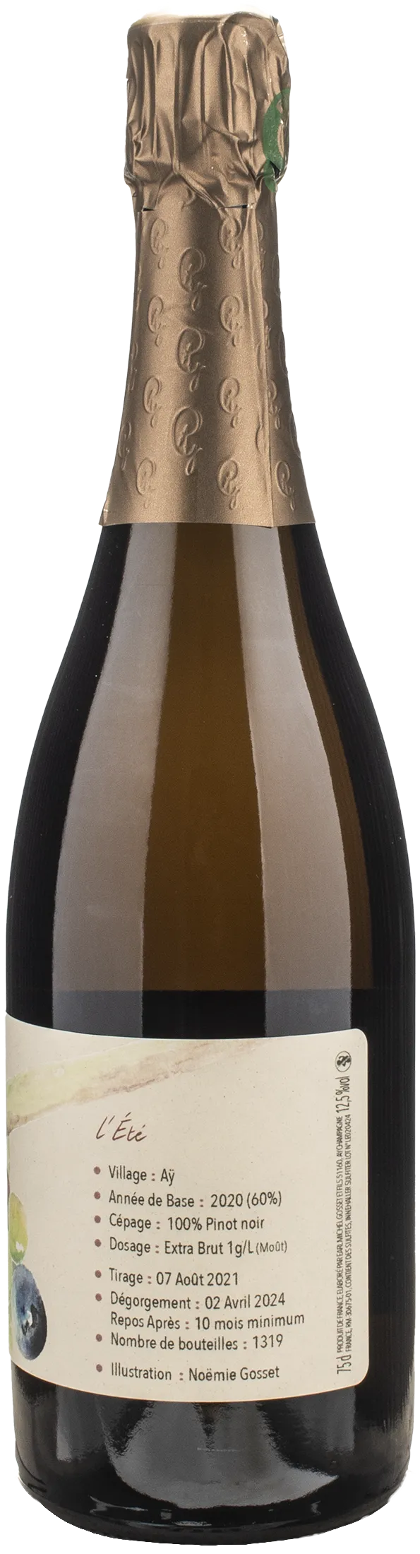 Paul Gosset Champagne Au Fil Des Temps Ete Pinot Noir Ay Extra Brut - Image 2