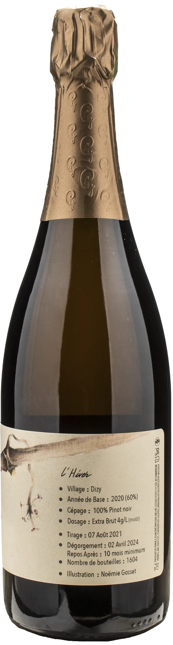 Paul Gosset Champagne Au Fil Des Temps Hiver Pinot Noir Dizy - Image 2