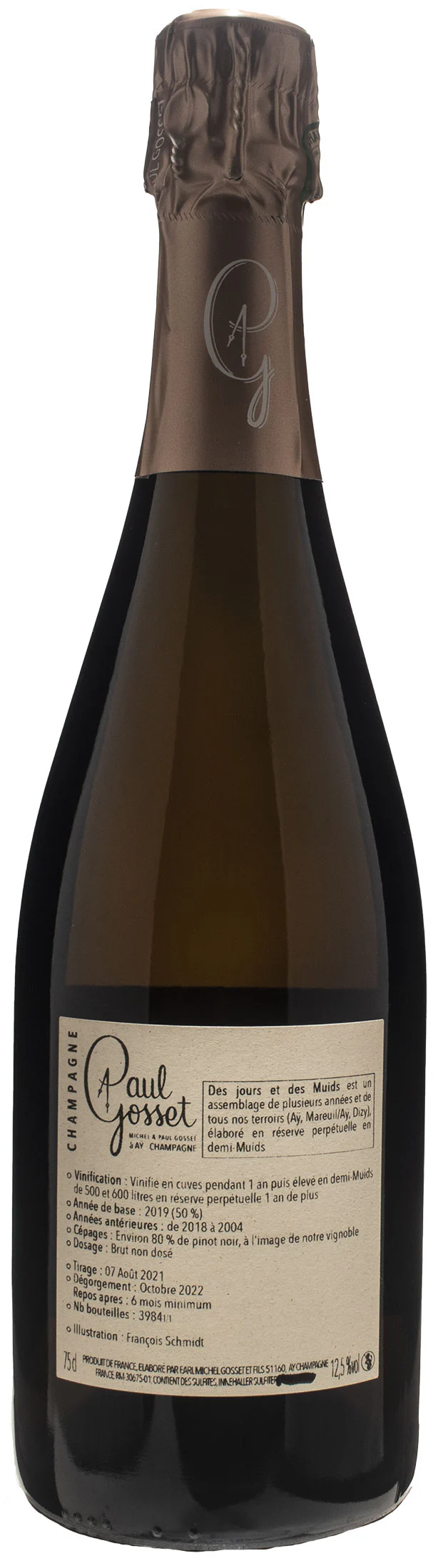 Paul Gosset Champagne Des Jours et des Muids Brut Nature - Image 2