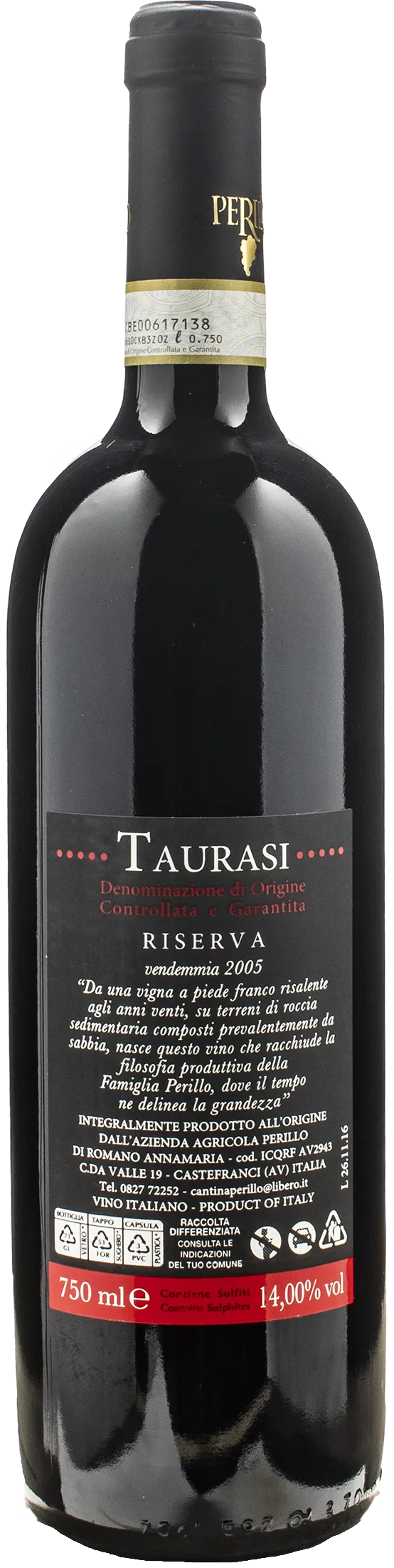 Perillo Quindicianni Taurasi Riserva 2005 - Image 2