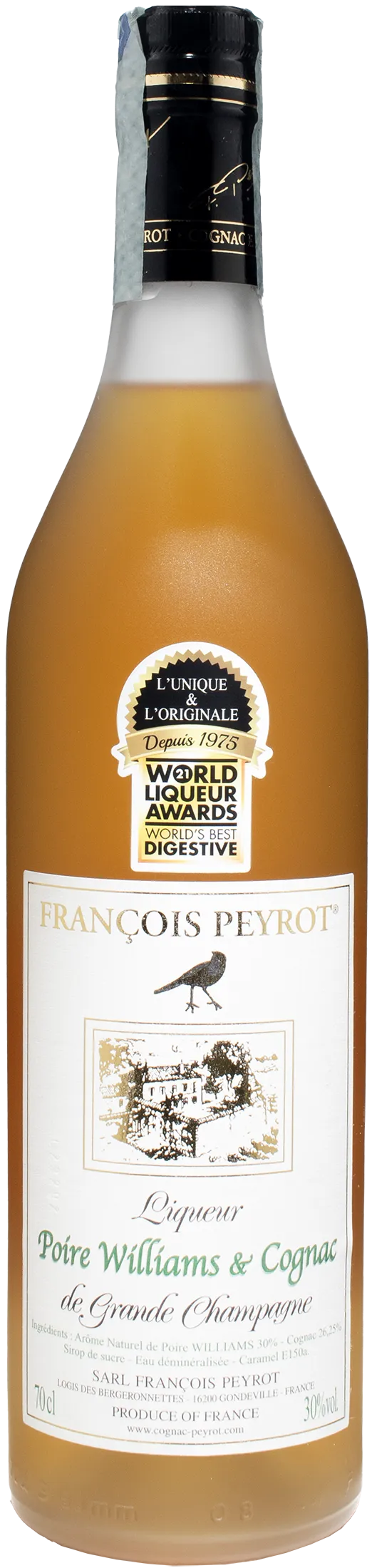 Peyrot Liquer Poire Williams & Cognac de Grand Champagne 0.7L