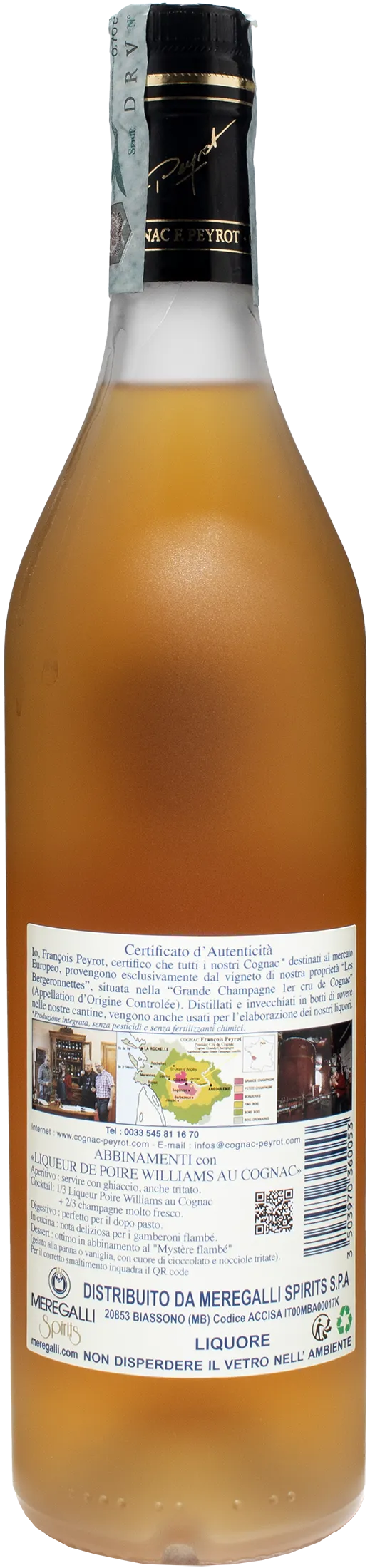Peyrot Liquer Poire Williams & Cognac de Grand Champagne 0.7L - Image 2