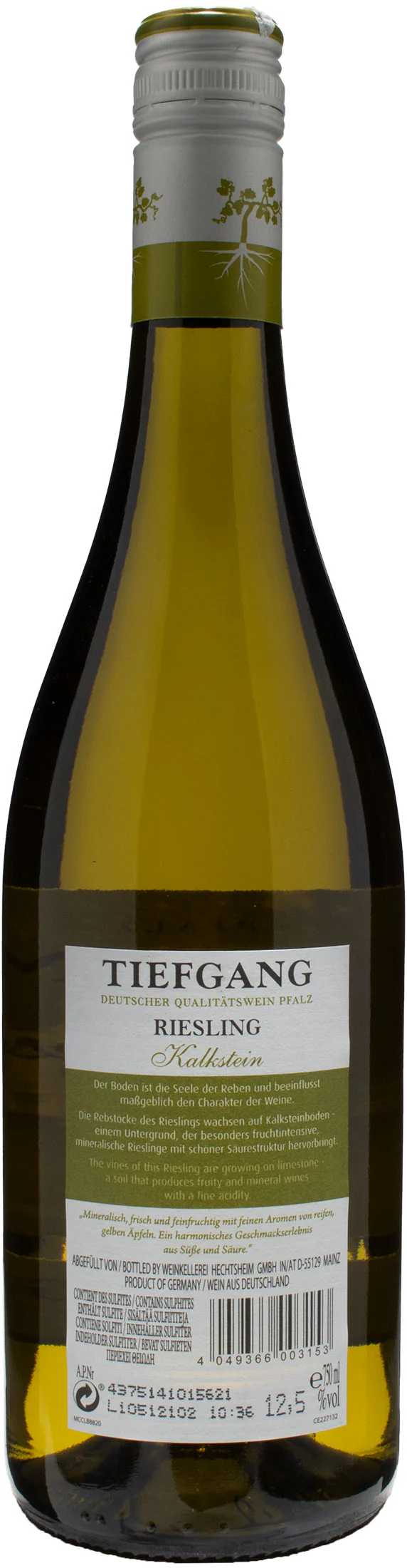 Pfalz Tiefgang Kalkstein Riesling Trocken 2020 - Image 2