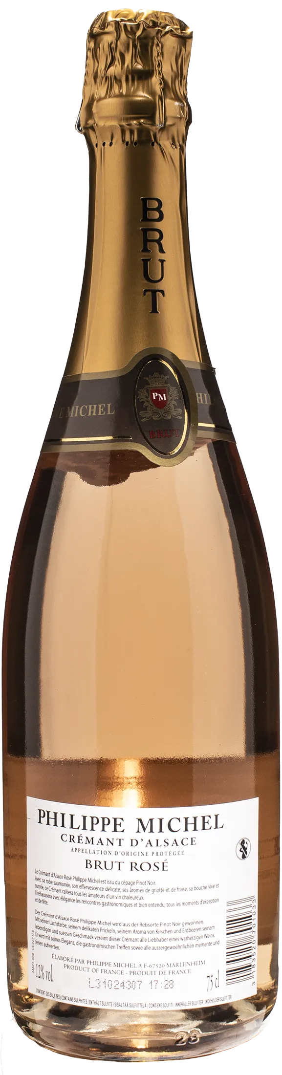 Philippe Michel Cremant d'Alsace Rosato Brut - Image 2