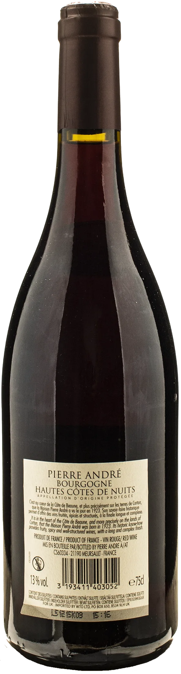 Pierre Andre Bourgogne Hautes Cotes de Nuits en Montavot 2023 - Image 2