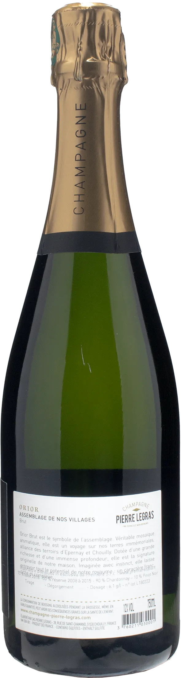 Pierre Legras Champagne Brut Orior - Image 2