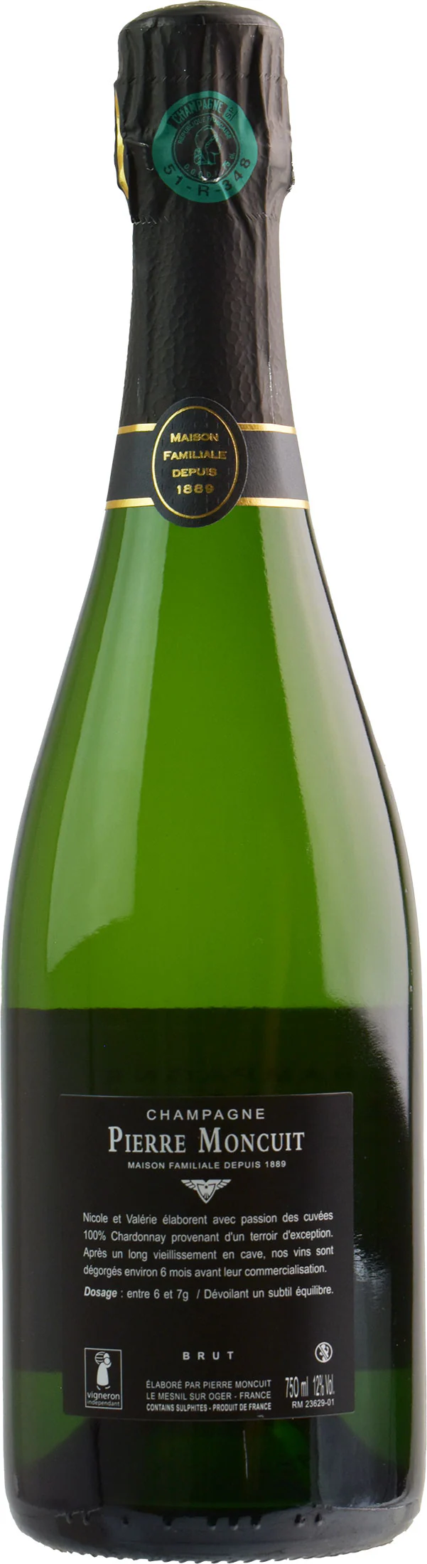 Pierre Moncuit Champagne Blanc de Blancs Hugues de Coulmet Brut - Image 2
