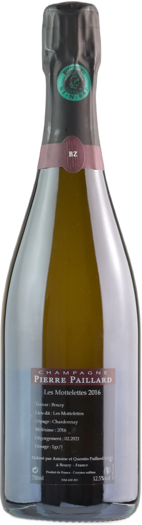 Pierre Paillard Champagne Bouzy Grand Cru Les Mottelettes 2016 - Image 2