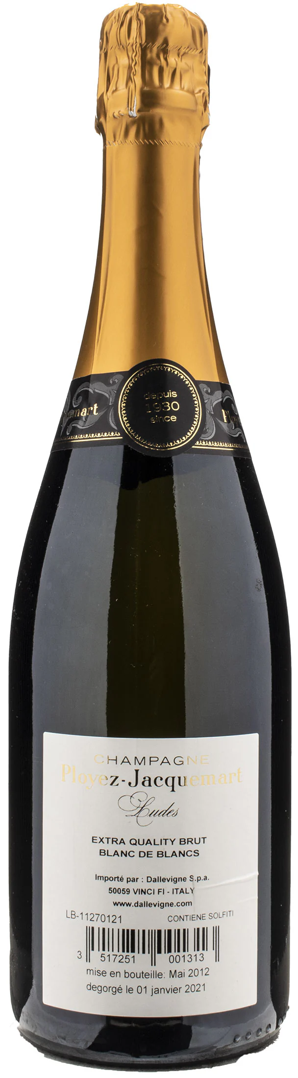 Ployez Jacquemart Champagne Blanc de Blancs Extra Quality Brut - Image 2