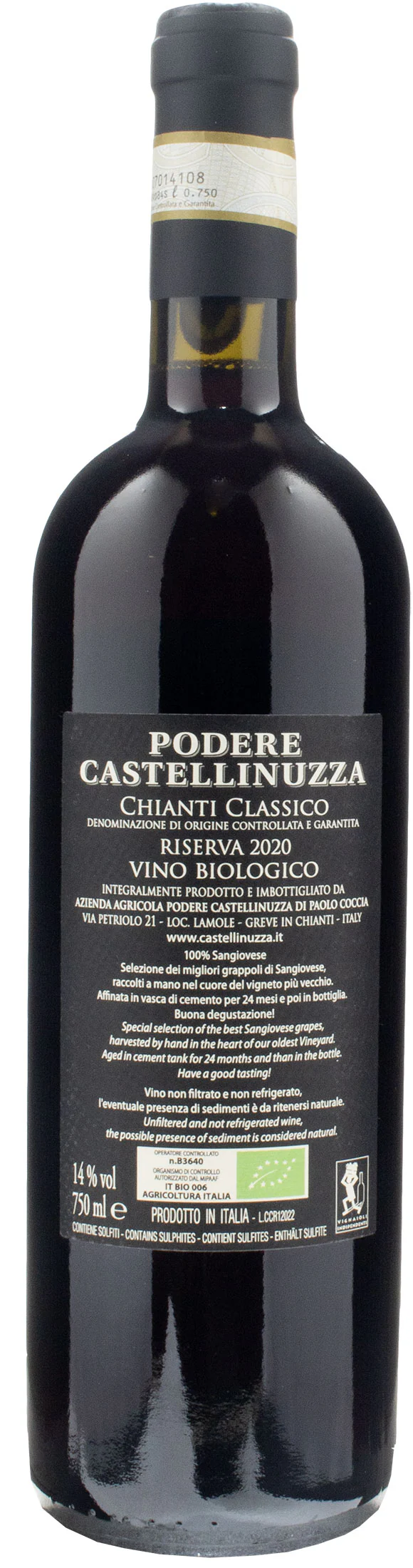 Podere Castellinuzza Chianti Classico Riserva 2020 - Image 2