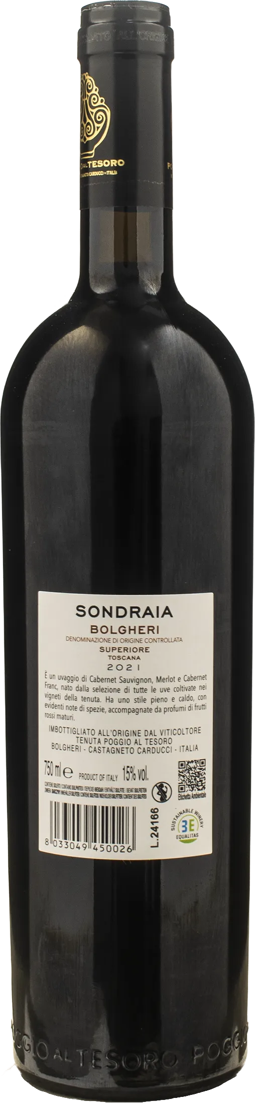 Poggio al Tesoro Bolgheri Superiore Sondraia 2021 - Image 2