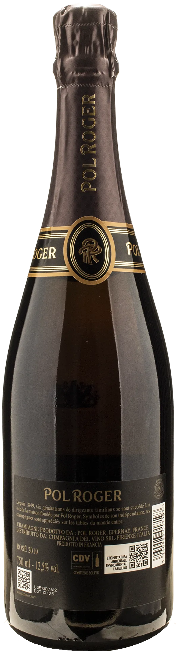 Pol Roger Champagne Rosè Brut 2019 - Image 2