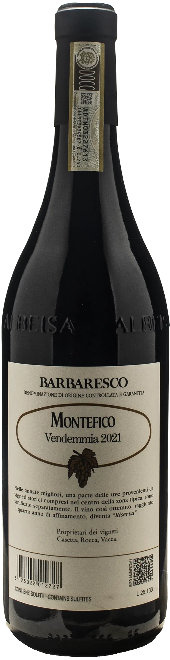 Produttori del Barbaresco Barbaresco Montefico Riserva 2021 - Image 2